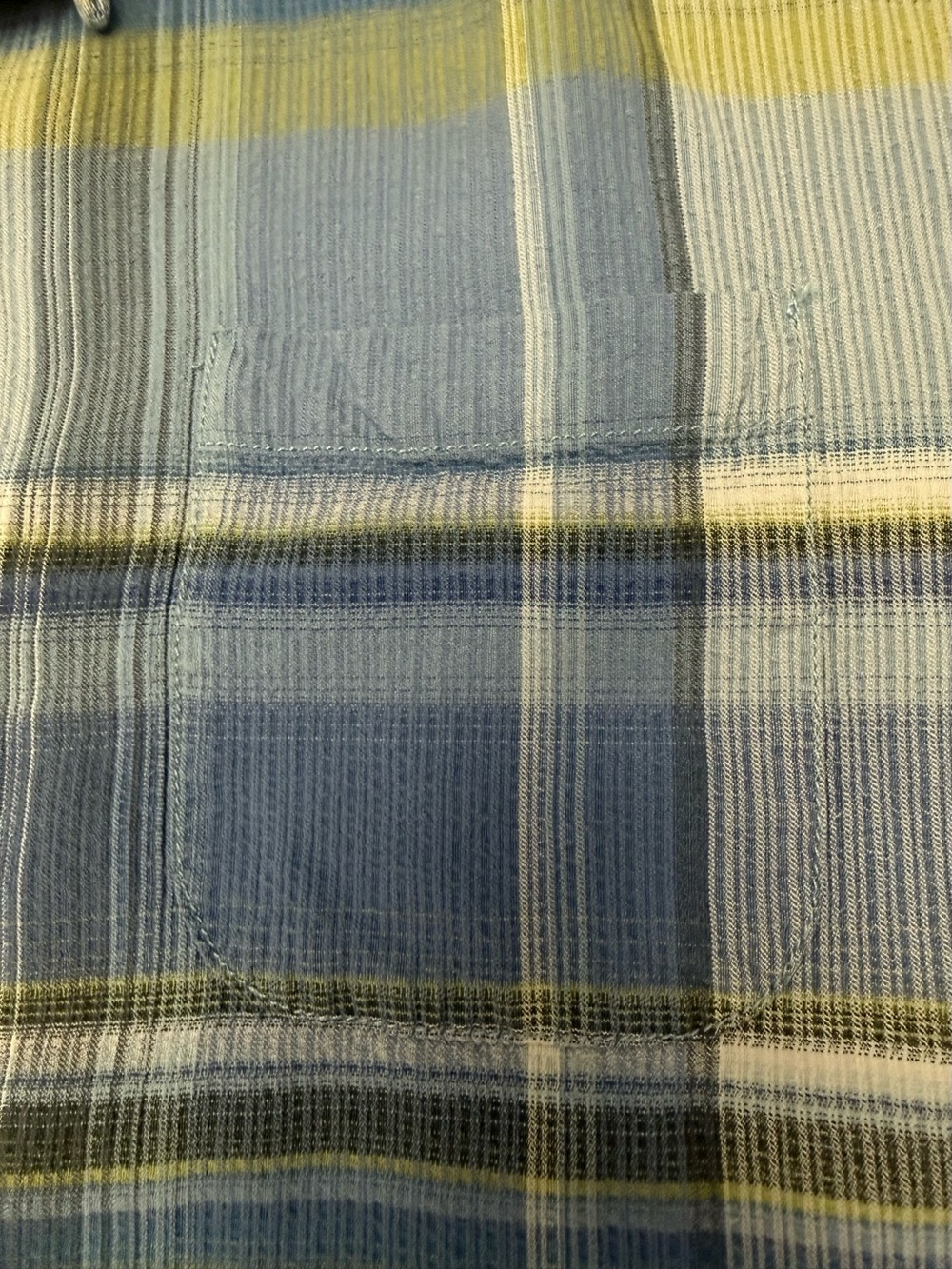 Tommy Bahama 100% Silk Camp Shirt Men’s Large Blue Green Plaid Hawaiian Casual - Picture 5 of 12